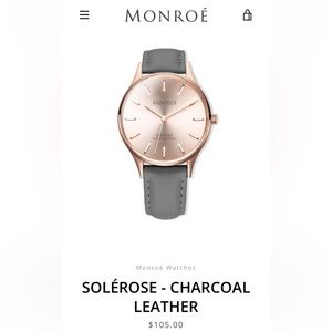 BRAND NEW Monroe Genuine Leather Strap Watch